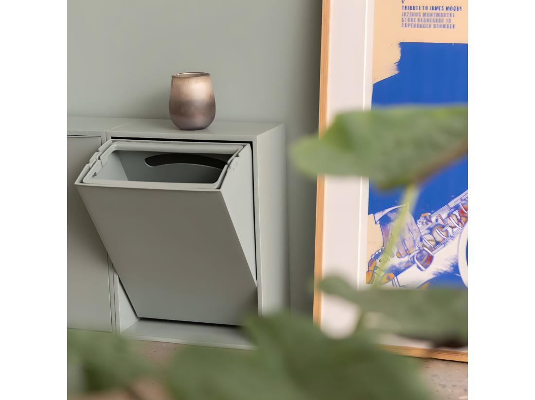 Vente Unique Boîte De Recyclage En Plastique Recyclé Vert H40x15x30