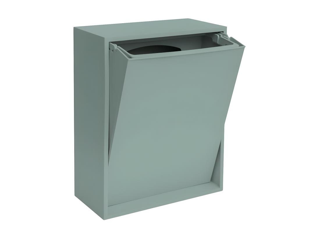 Vente Unique Boîte De Recyclage En Plastique Recyclé Vert H40x15x30