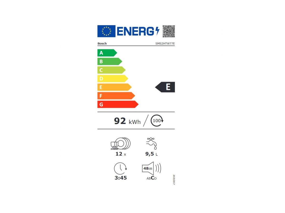 Vente Unique Bosch Lave-vaisselle 60cm 12 Couverts 48db - Sms2htw77e
