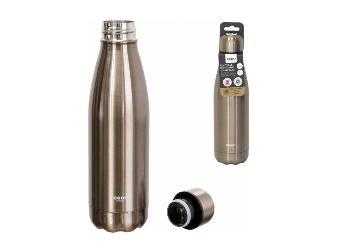 Vente Unique Bouteille De Transport Isotherme - 50CL - Beige