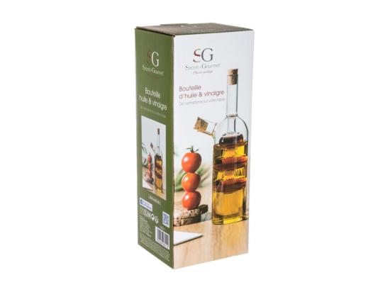 vente unique Bouteille huile vinaigre 2 en 1 design en verre - Transparent - 0 5 l