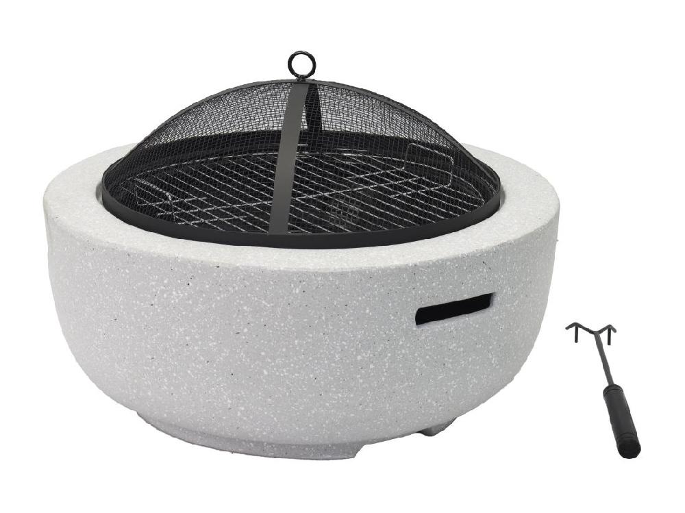 Vente Unique Brasero Grill En MGO - L60.5 X L60.5 X H42.5 Cm - GARMONA