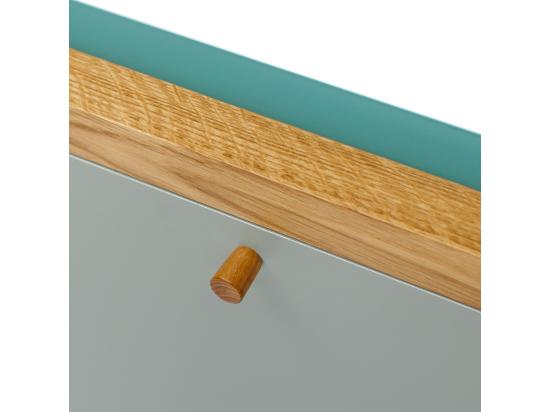 Vente Unique Brenta - Bureau Mural Contemporain - Turquoise