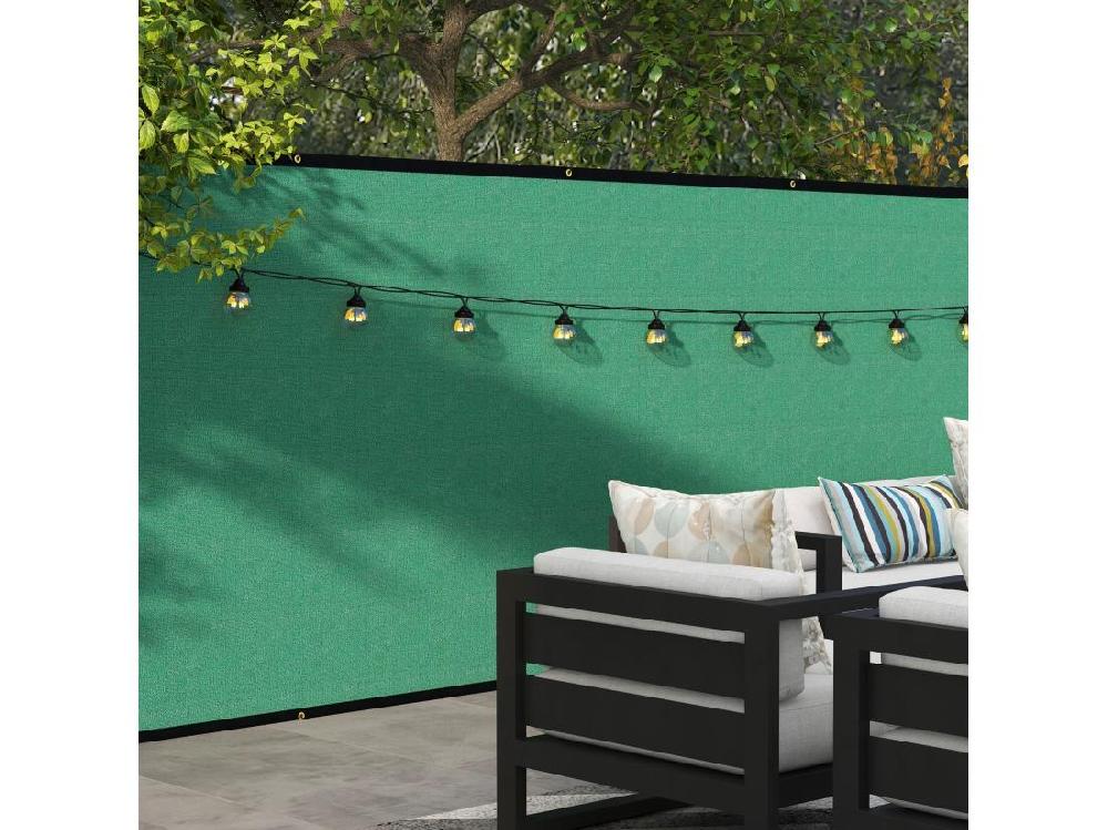 Vente Unique Brise-vue Toile 160 G/m² Renforcée Avec Attaches Et œillets Dim. 15 25L X 1 75H M