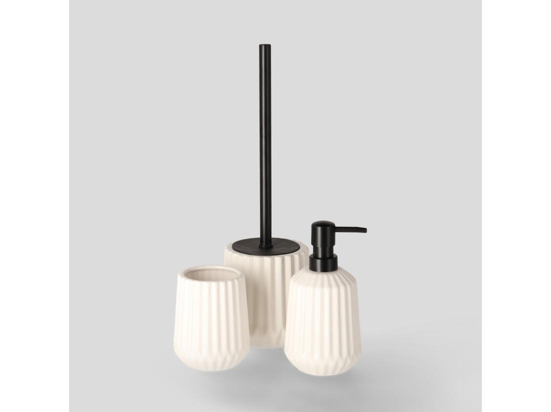 Vente Unique Brosse De Toilette Prism Blanc Brillant 39 X 11