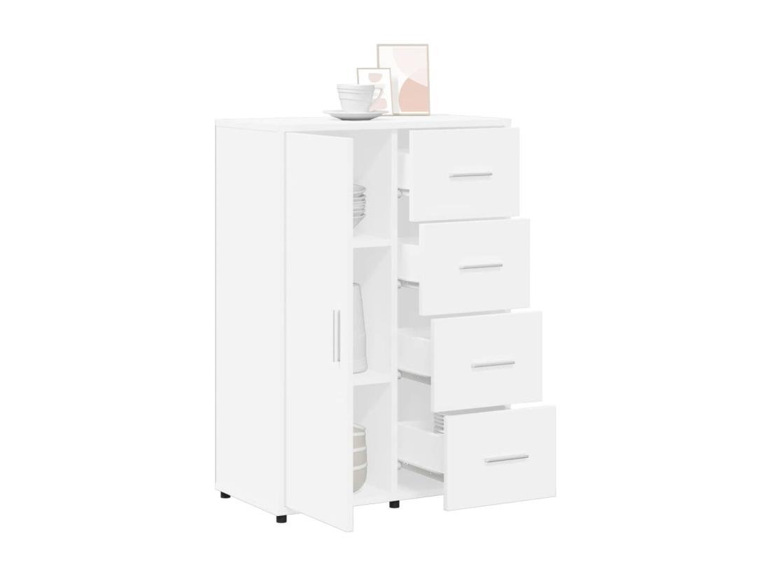 Vente Unique Buffet Blanc 60x31x84 Cm Bois D'ingénierie