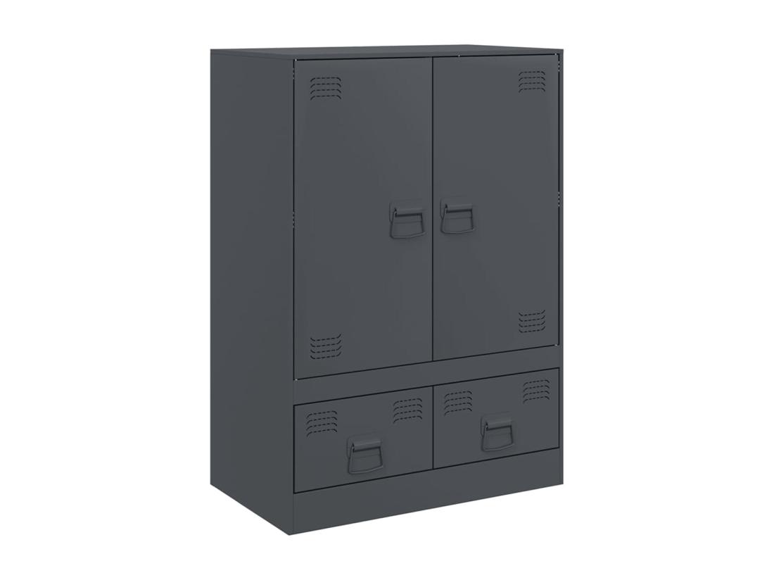 Vente Unique Buffet Haut Anthracite 67x39x95 Cm Acier