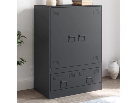 vente unique Buffet haut anthracite 67x39x95 cm acier