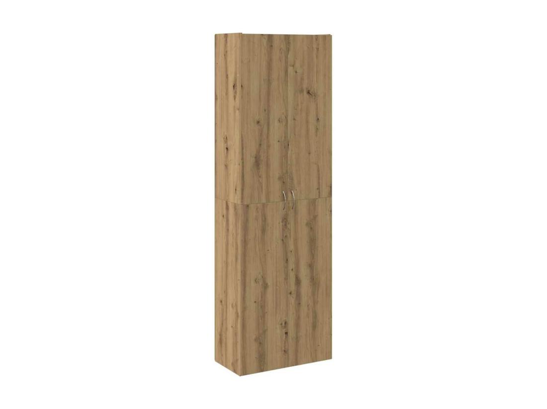Vente Unique Buffet Haut Chêne Artisanal 60x32x190 Cm Bois D'ingénierie