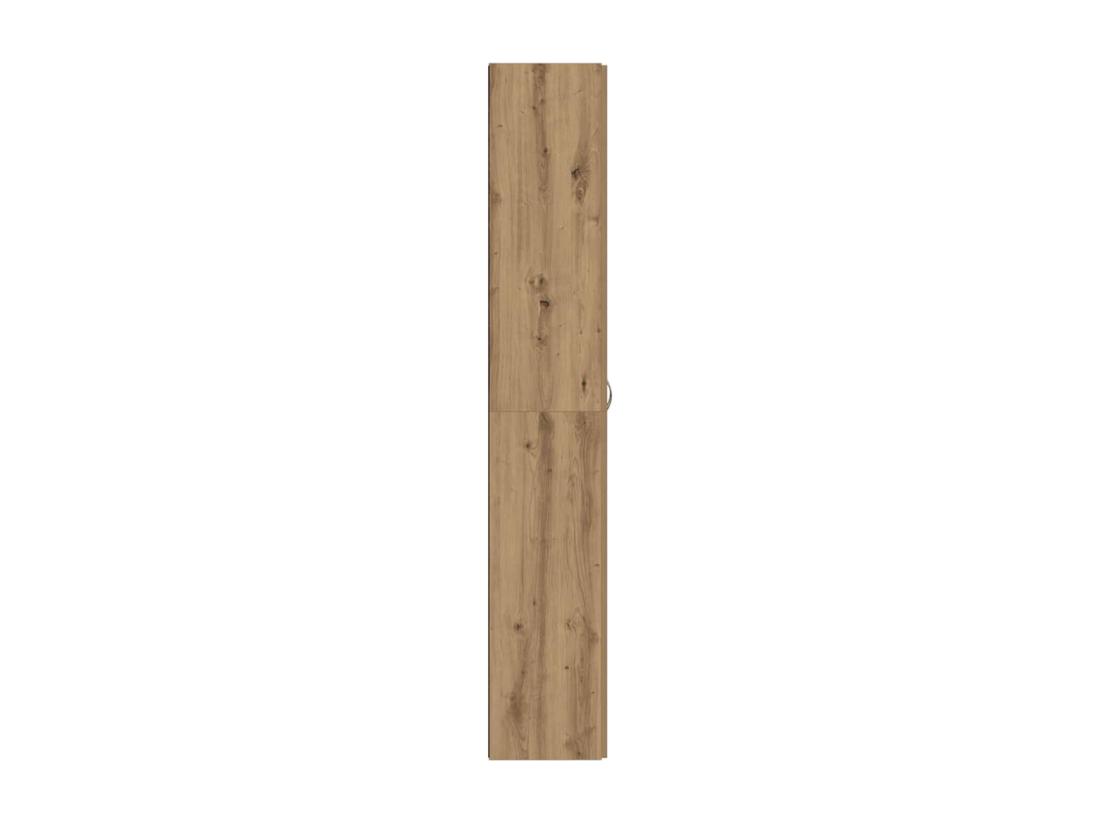 Vente Unique Buffet Haut Chêne Artisanal 60x32x190 Cm Bois D'ingénierie