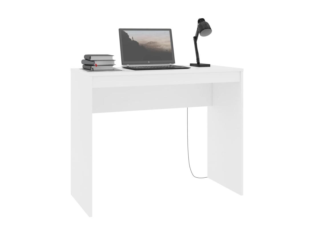 vente unique Bureau Blanc 90x40x72 cm Bois d'ingénierie