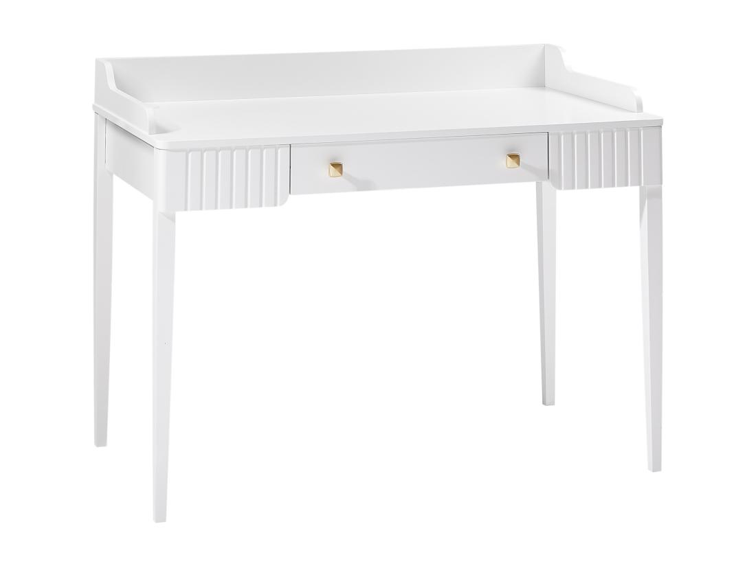 Vente Unique Bureau Console Avec 1 Tiroir - MDF - Blanc Mat - RENEVI De Pascal Morabito