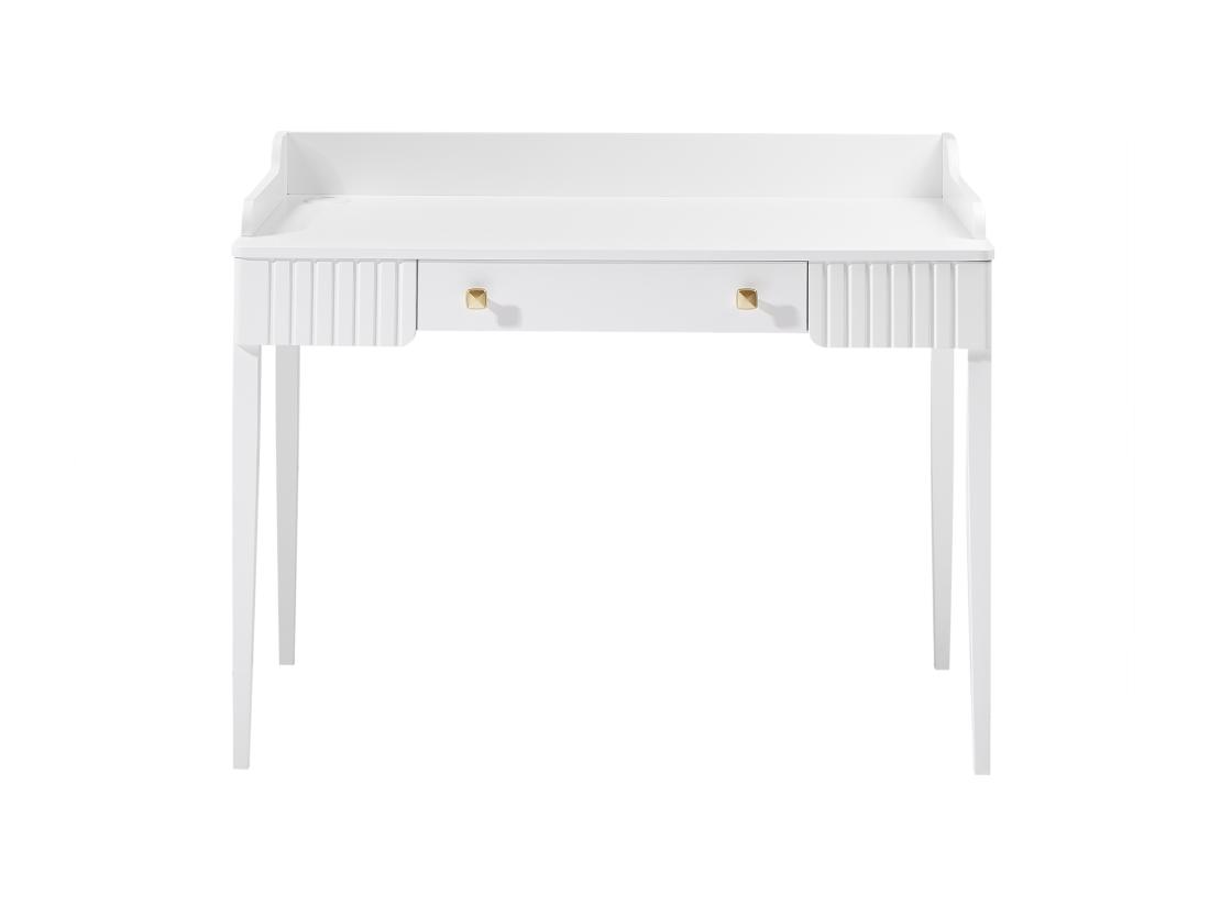 Vente Unique Bureau Console Avec 1 Tiroir - MDF - Blanc Mat - RENEVI De Pascal Morabito