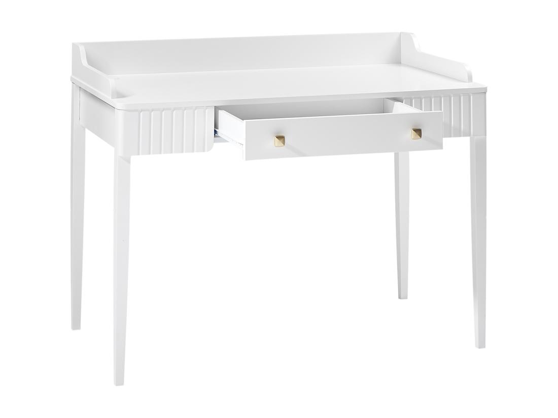 Vente Unique Bureau Console Avec 1 Tiroir - MDF - Blanc Mat - RENEVI De Pascal Morabito