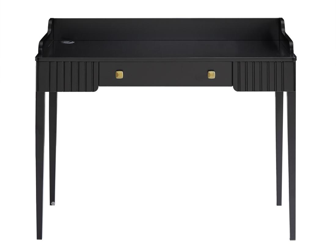 Vente Unique Bureau Console Avec 1 Tiroir - MDF - Noir Mat - RENEVI De Pascal Morabito