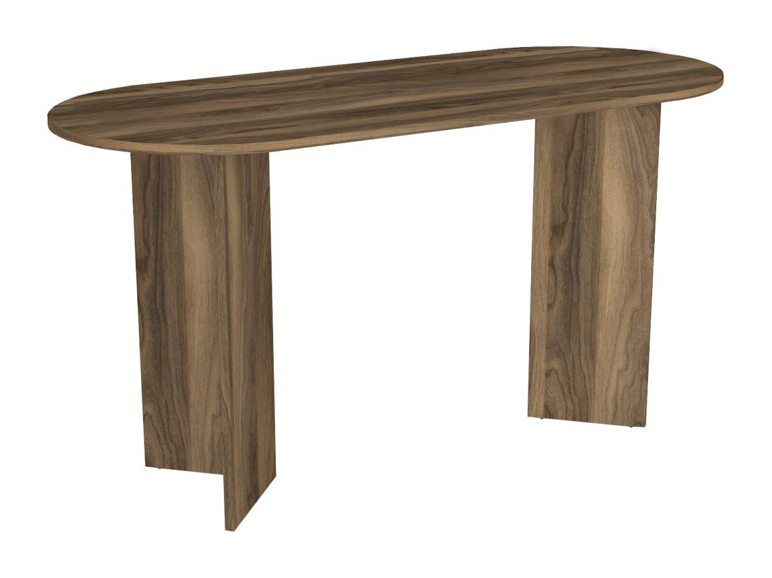 Vente Unique Bureau Console - Coloris : Naturel Foncé - TOPANIA