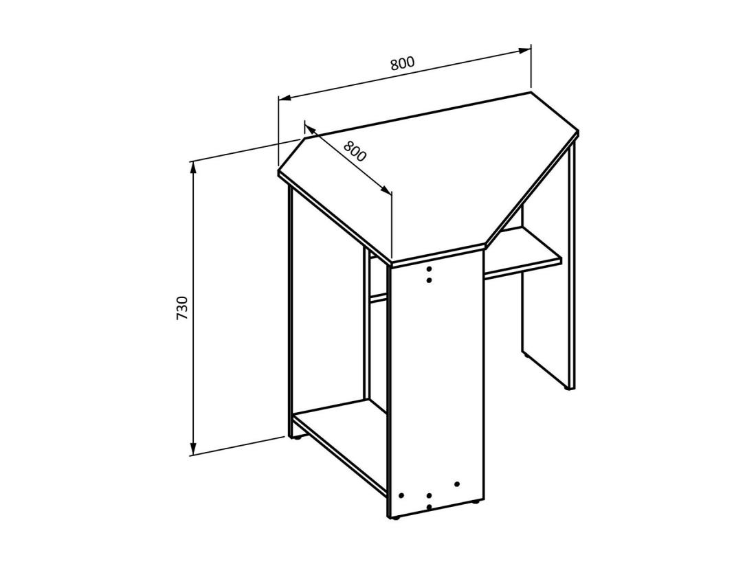 Vente Unique Bureau D'angle KARO Coloris Blanc 80 X 73 X 80 Cm