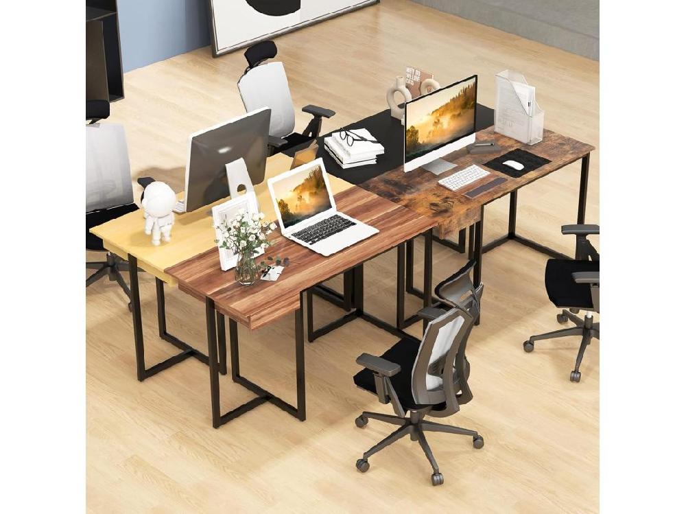 Vente Unique Bureau D'Ordinateur Industriel 120 X 55 Cm Table Avec Tiroir Design Élégant Postes De Travail Pour Bureau Salon Chambre Facile à Assembler 120 X 55 X 75 Cm (Marron Rustique)