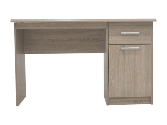 vente unique Bureau droit PRAGUE – 1 tiroir 1 porte – Coloris chêne sonoma – Design fonctionnel