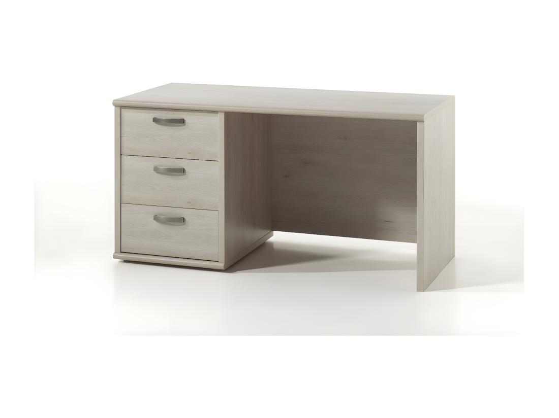 Vente Unique Bureau Enfant Robuste 3 Tiroirs Collection DANY Coloris Chêne Clair