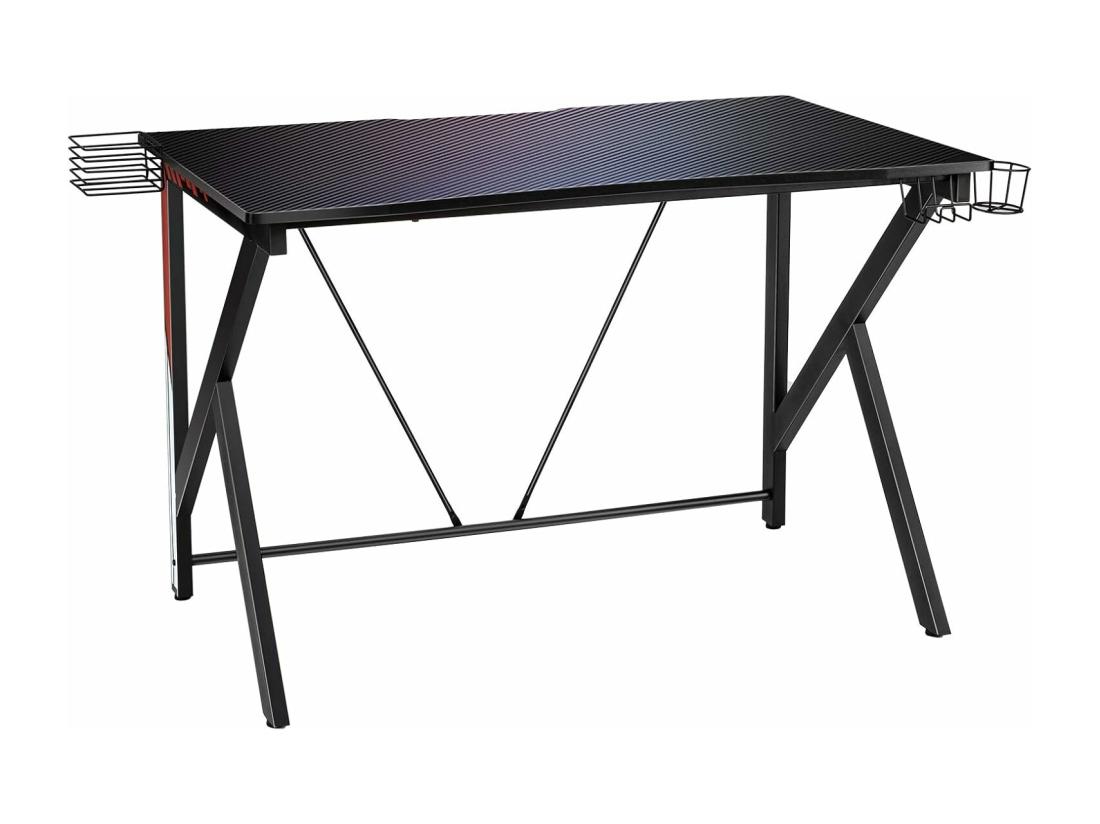 vente unique Bureau Gamer Bureau de Jeu pour Gaming avec Stockage Vidéo Porte-Gobelet et Crochet 115 x 73 x 76 5 CM