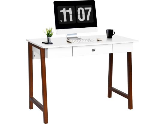 Vente Unique Bureau Informatique 103 X 50 X 76 5CM Table En Bois Avec Grand Plan De Travail Tiroir Charge 54KG Moderne