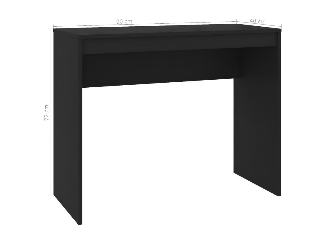 Vente Unique Bureau Noir 90x40x72 Cm Bois D'ingénierie