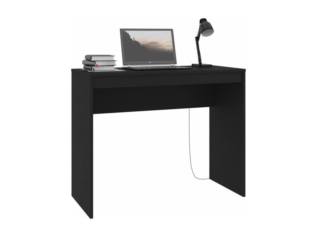 Vente Unique Bureau Noir 90x40x72 Cm Bois D'ingénierie