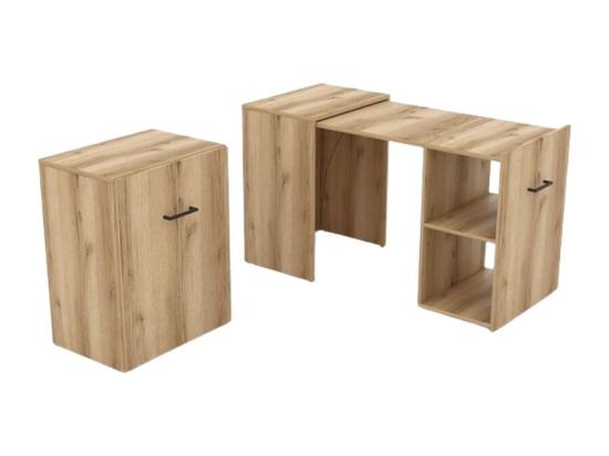 Vente Unique Bureau Pliable Spécial Petite Espace Collection FLIP Coloris Chêne