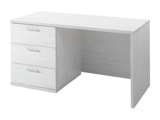 Vente Unique Bureau Robuste Pour Enfant Avec 3 Tiroirs Collection OLGA Coloris Blanc Effet Bois