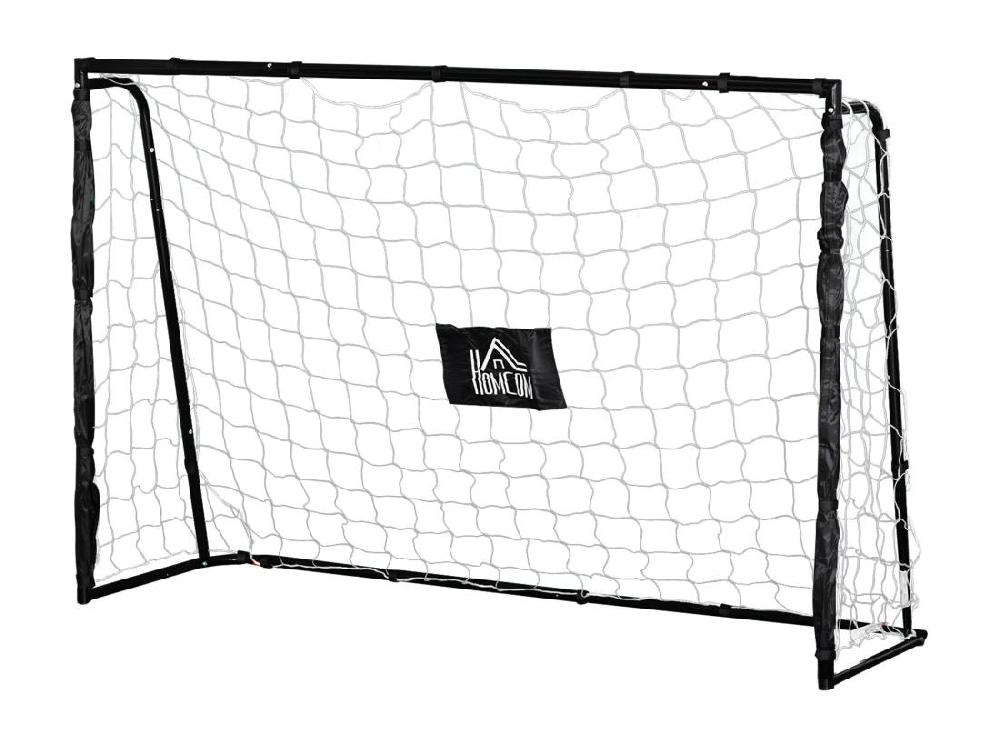 Vente Unique But De Football - Cage De Foot - But Futsal Dim. 186L X 62l X 123H Cm - Châssis Métal Filet PE - Piquets & Outil Inclus - Noir