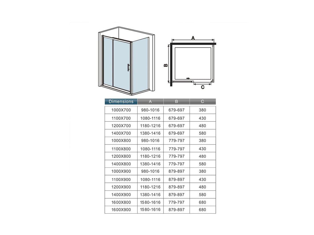 Vente Unique Cabine De Douche Coulissante 120x80x195cm Porte De Douche Avec L'amortisseur 120cm Cabine De Douche Noire En 8mm Verre Anticalcaire