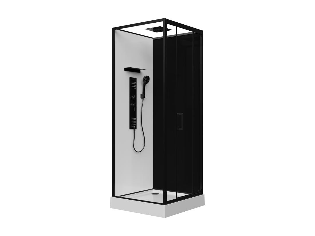 Vente Unique Cabine De Douche Hydromassante - Installation Réversible - L80 X L80 X H215 Cm - FOMIRA