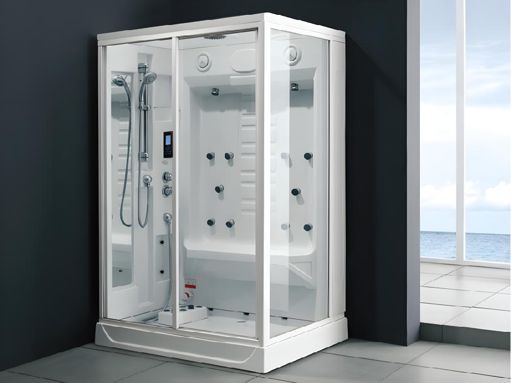 Vente Unique Cabine De Douche Intégrale - Hammam ARTHEMIS En Acrylique Renforcé Avec 12 Jets De Massage Et Pluie Tropicale
