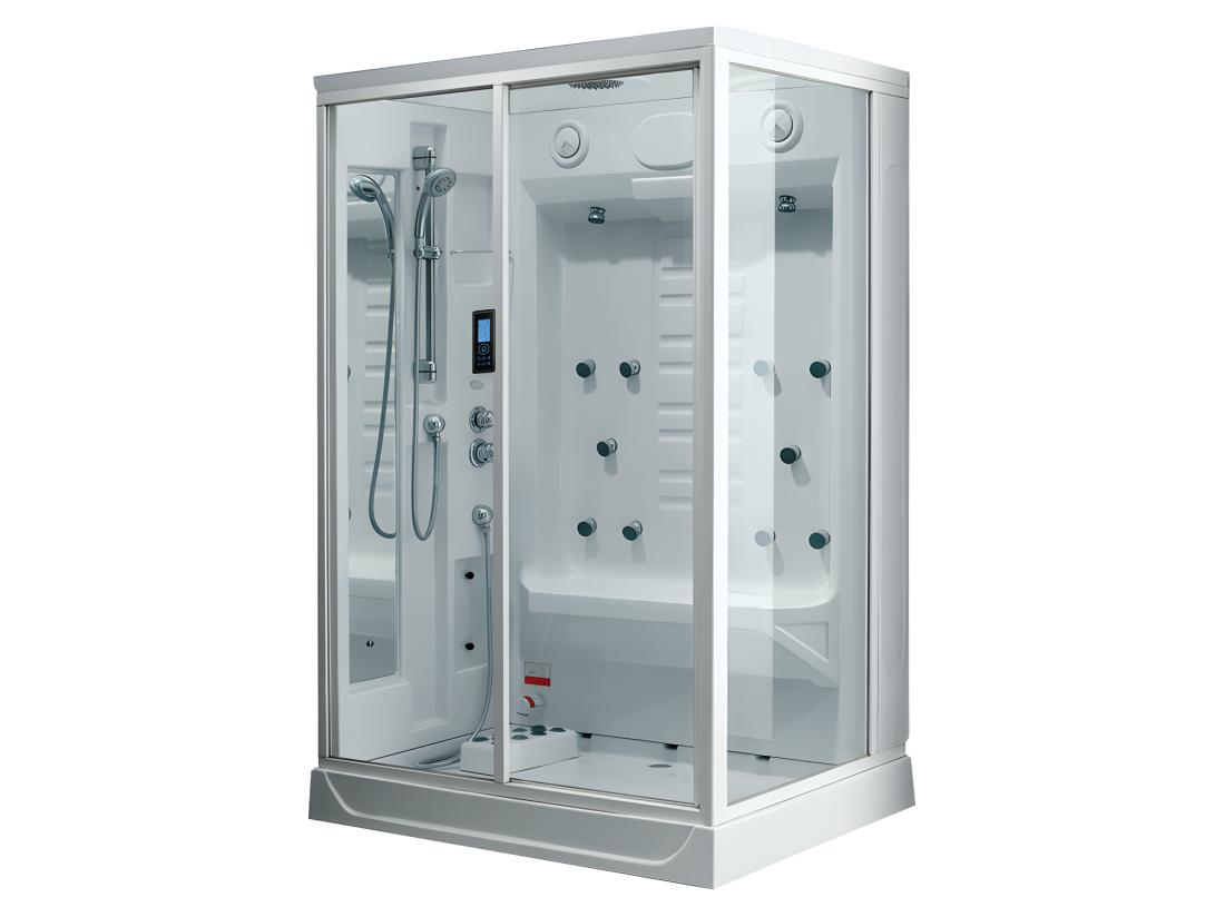 vente unique Cabine de douche intégrale - Hammam ARTHEMIS en acrylique renforcé avec 12 jets de massage et pluie tropicale
