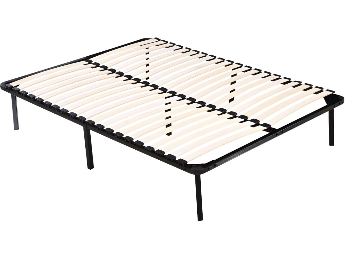 vente unique Cadre à lattes + pieds pour matelas de 160 x 200 cm - 20 lattes