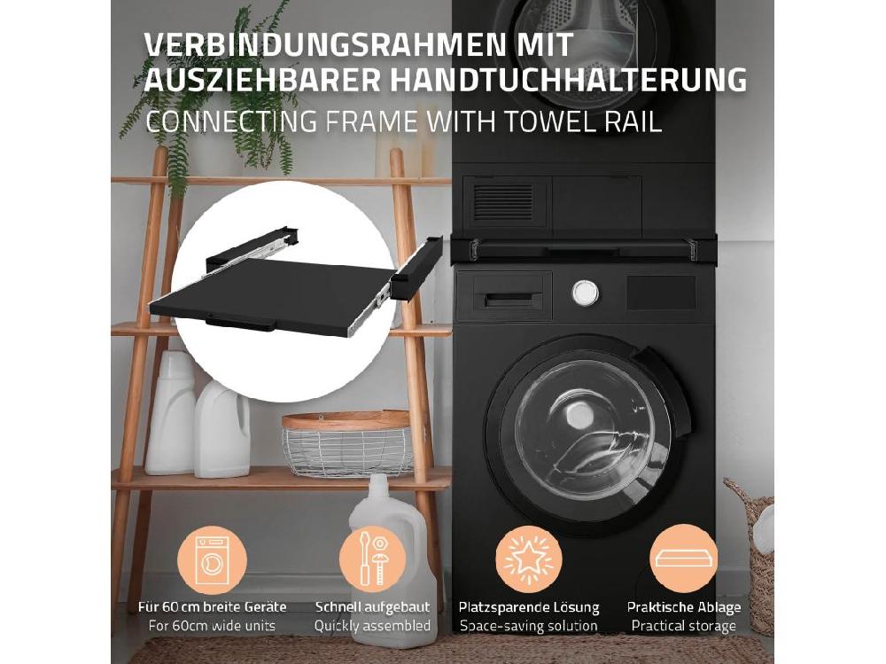 vente unique Cadre intermédiaire universel lave-linge cadre liaison extensible noir ML-Design