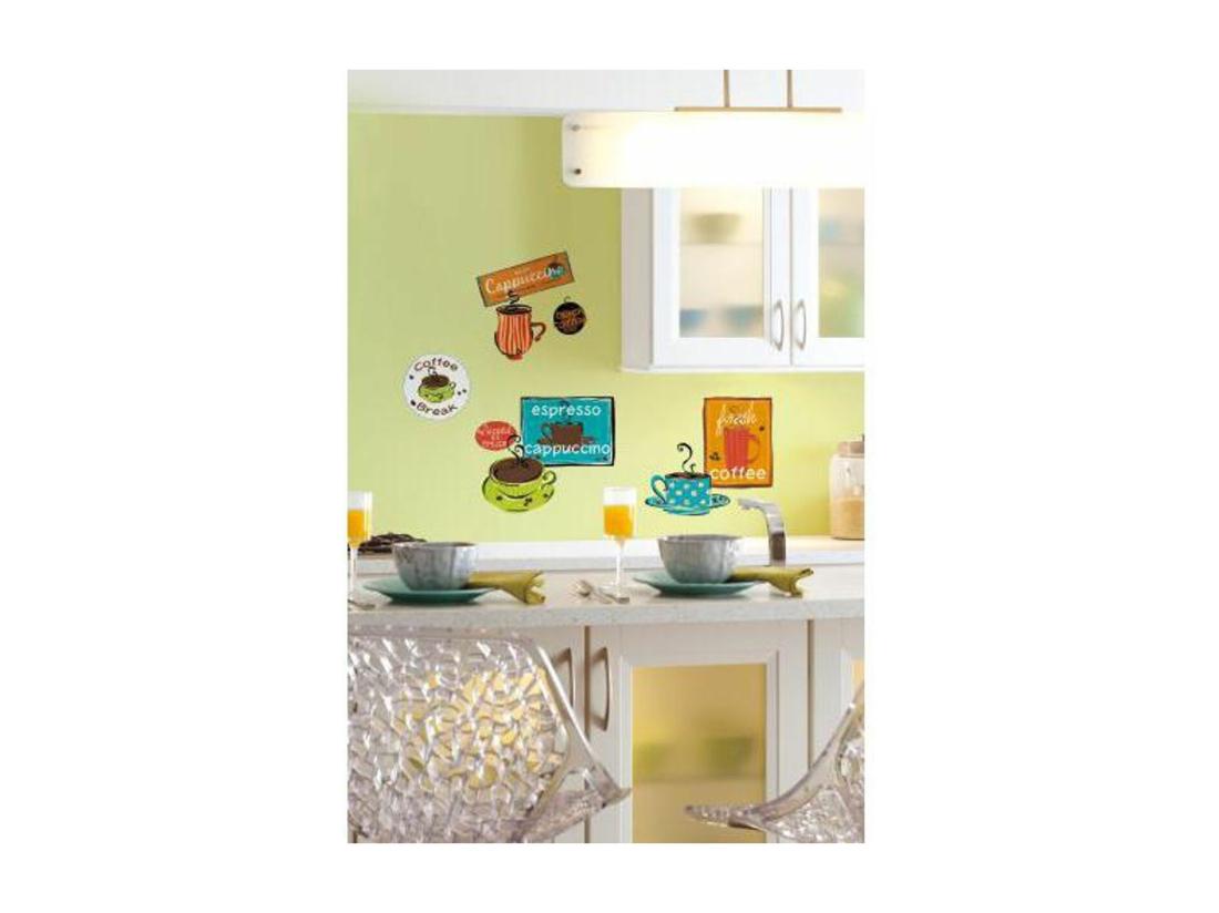 vente unique CAFÉ VINTAGE - Stickers repositionnables sur le thème du café