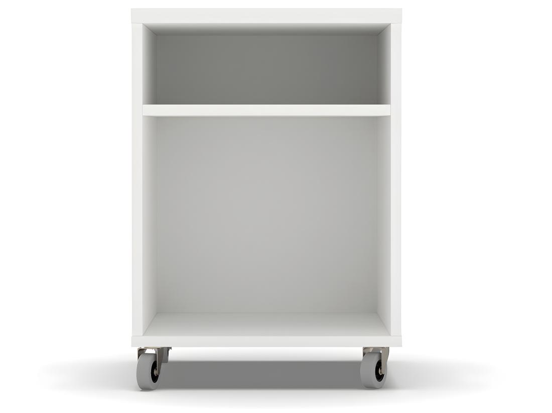 Vente Unique Caisson à Roulettes Coloris Blanc - Hauteur 55 X Longueur 40 X Profondeur 40 Cm