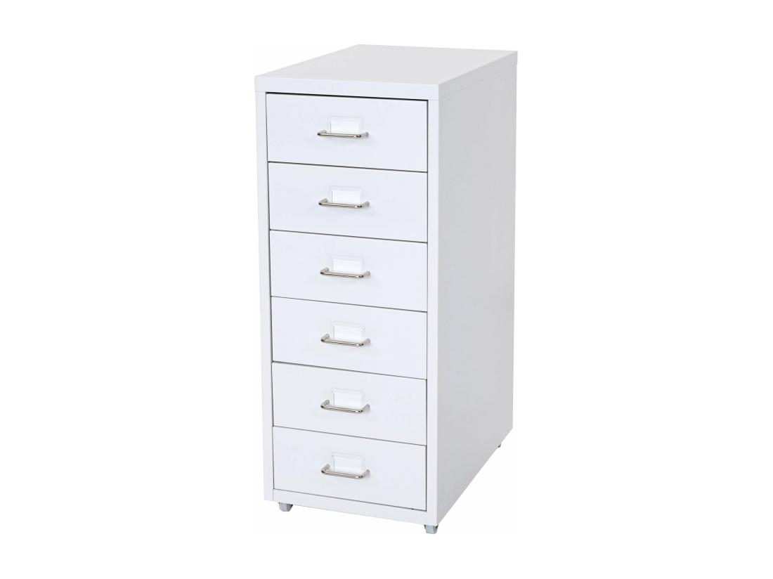 vente unique Caisson à tiroirs rangement blanche 28 x 41 x 69 cm 04_0004357