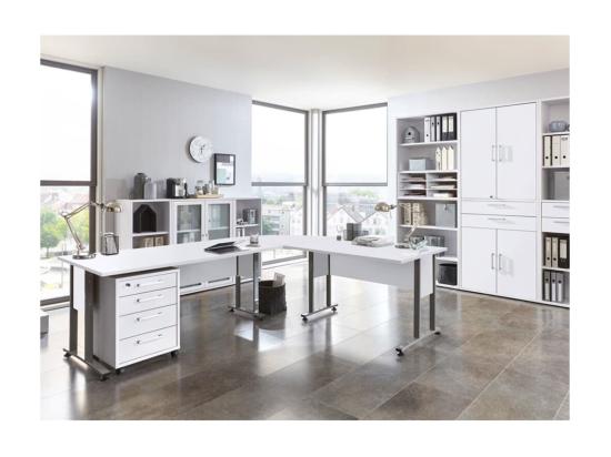 vente unique Caisson de Bureau 4 Tiroirs "Kazed" 65cm Blanc