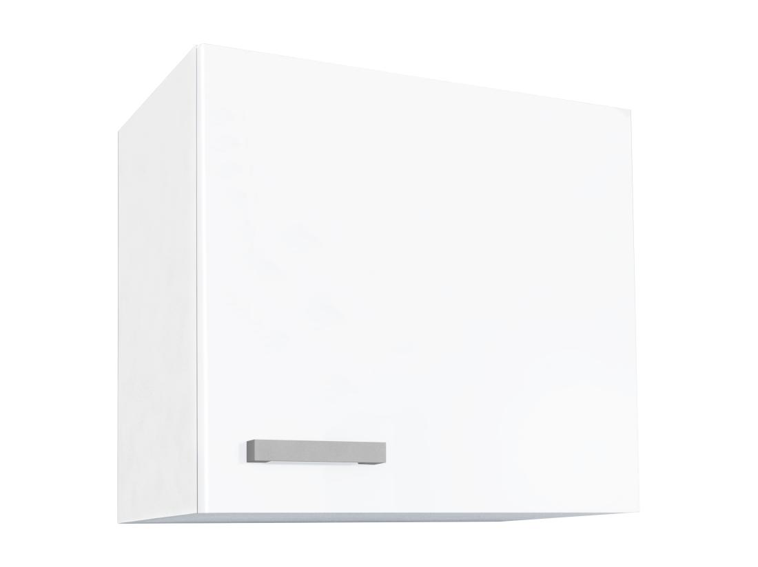 Vente Unique Caissons De Cuisine - 1 Meuble Bas & 1 Meuble Haut - 2 Portes & 1 Tiroir - Blanc Brillant - TRATTORIA