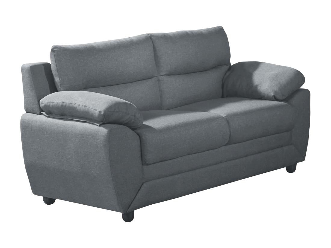Vente Unique Canapé 2 Places En Tissu Anthracite MANOA