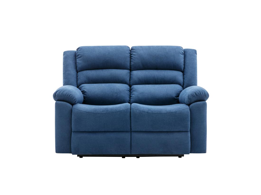 Vente Unique Canapé 2 Places Relax électrique En Tissu Bleu BUROLO