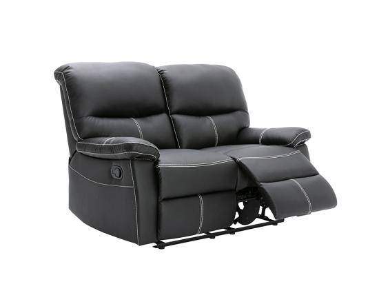 Vente Unique Canapé 2 Places Relax En Simili Noir CANBY