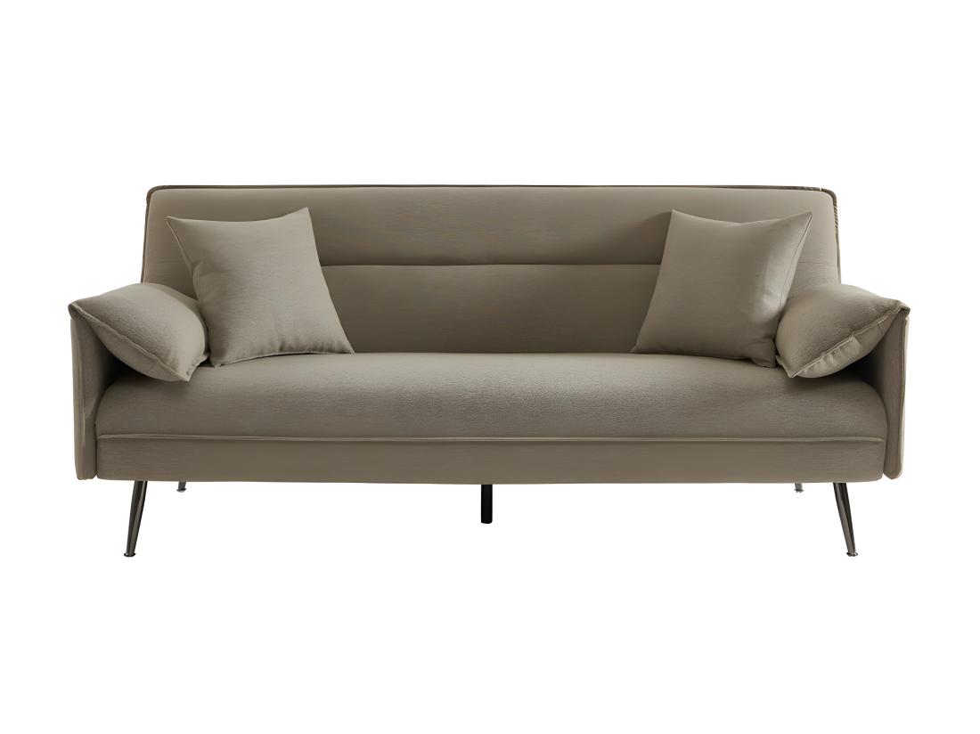 Vente Unique Canapé 3 Places Convertible Beige Collection SILAS