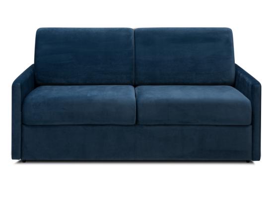 Vente Unique Canapé 3 Places Convertible Express En Velours Bleu Nuit - Couchage 140 Cm - Matelas 14 Cm CALIFE