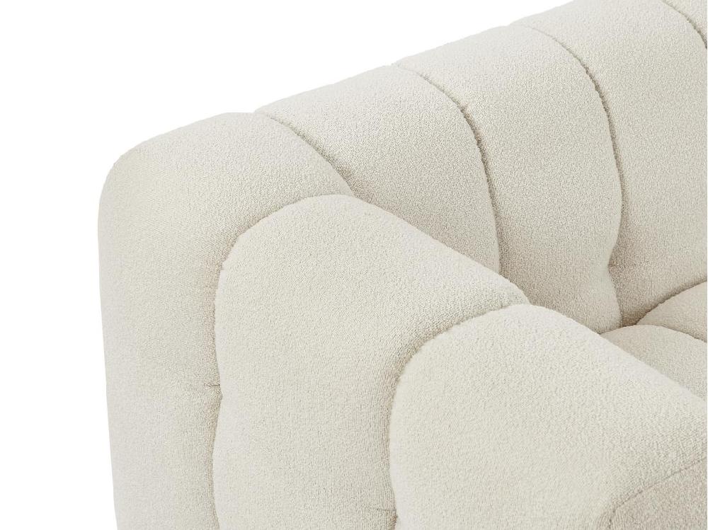 Vente Unique Canapé 3 Places En Tissu Bouclette Blanc Ivoire LERICI De Pascal Morabito