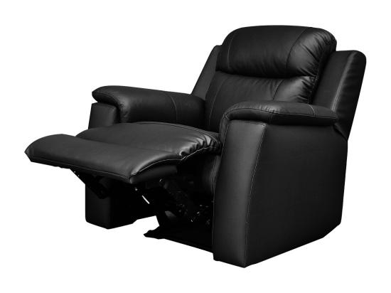 Vente Unique Canapé 3 Places Et 2 Fauteuils Relax EVASION En Cuir - Noir