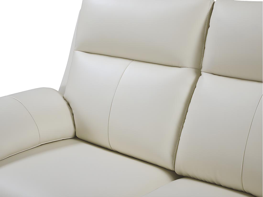 Vente Unique Canapé 3 Places Relax En Cuir De Buffle PAKITA - Ivoire